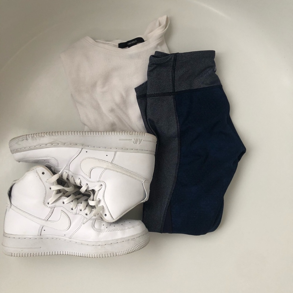 blue and grey lulu lemon leggings